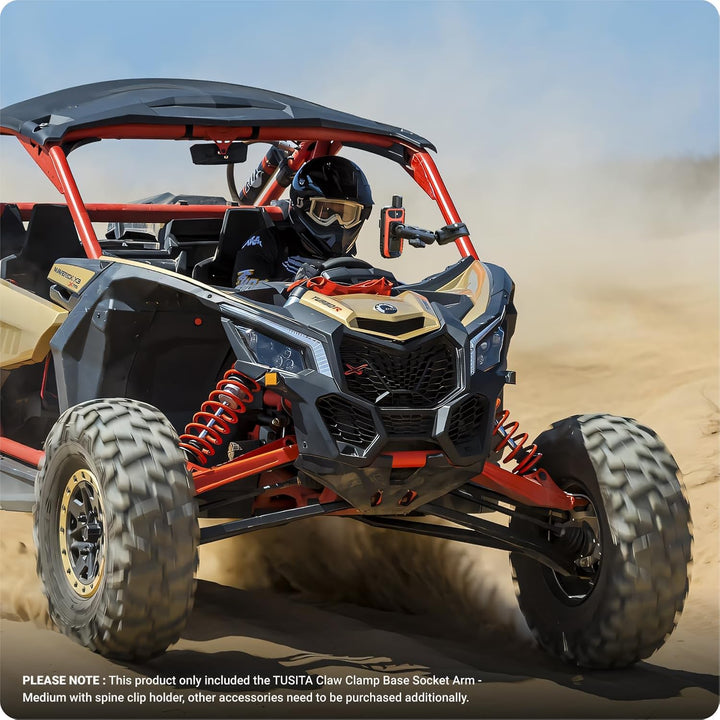 TUSITA Motorrad ATV/UTV Halterung Kompatibel mit Garmin Handheld GPS Geräte - Klaue Klemmbasis, Mitt