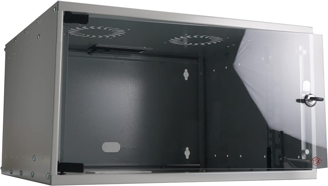 EFB 19 Zoll 06HE Wandgehäuse Basic, Tiefe 450mm 1-teilig, Flat Pack, RAL7035 Grau 535 x 304 x 450 mm