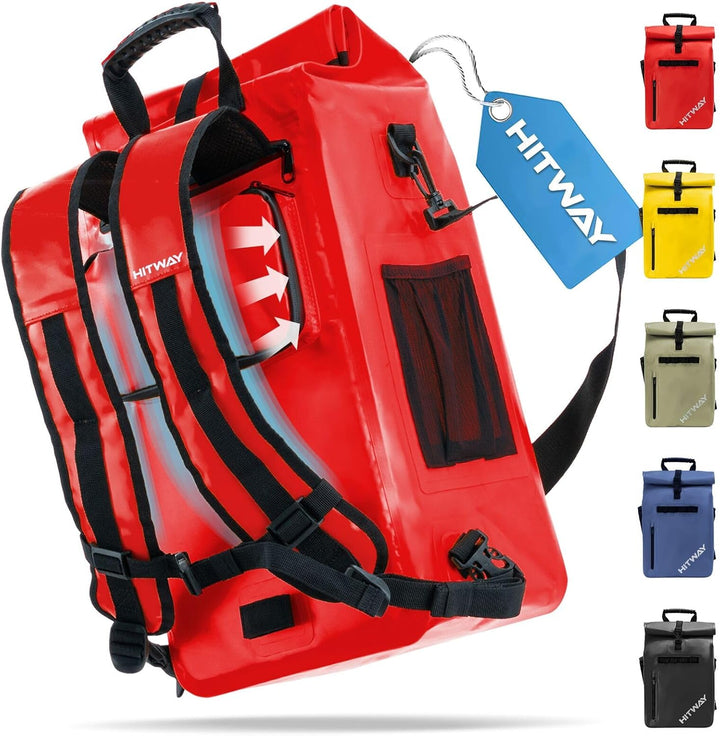 HITWAY 3in1 Fahrradtasche-29L-Geeignet als Umhängetasche - Gepäckträgertasche -Rucksäcke für Radspor