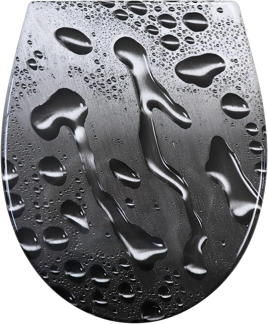 Fanmitrk WC Sitz mit Absenkautomatik, Toilettendeckel Duroplast, Klodeckel mit Schnellverschluss, Mo