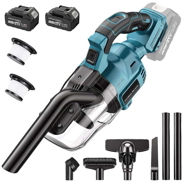 Akku Staubsauger Kompatibel mit Makita 18V,5-in-1 Handstaubsauger mit 2 x 4.0Ah Akku Ladegerät,16000