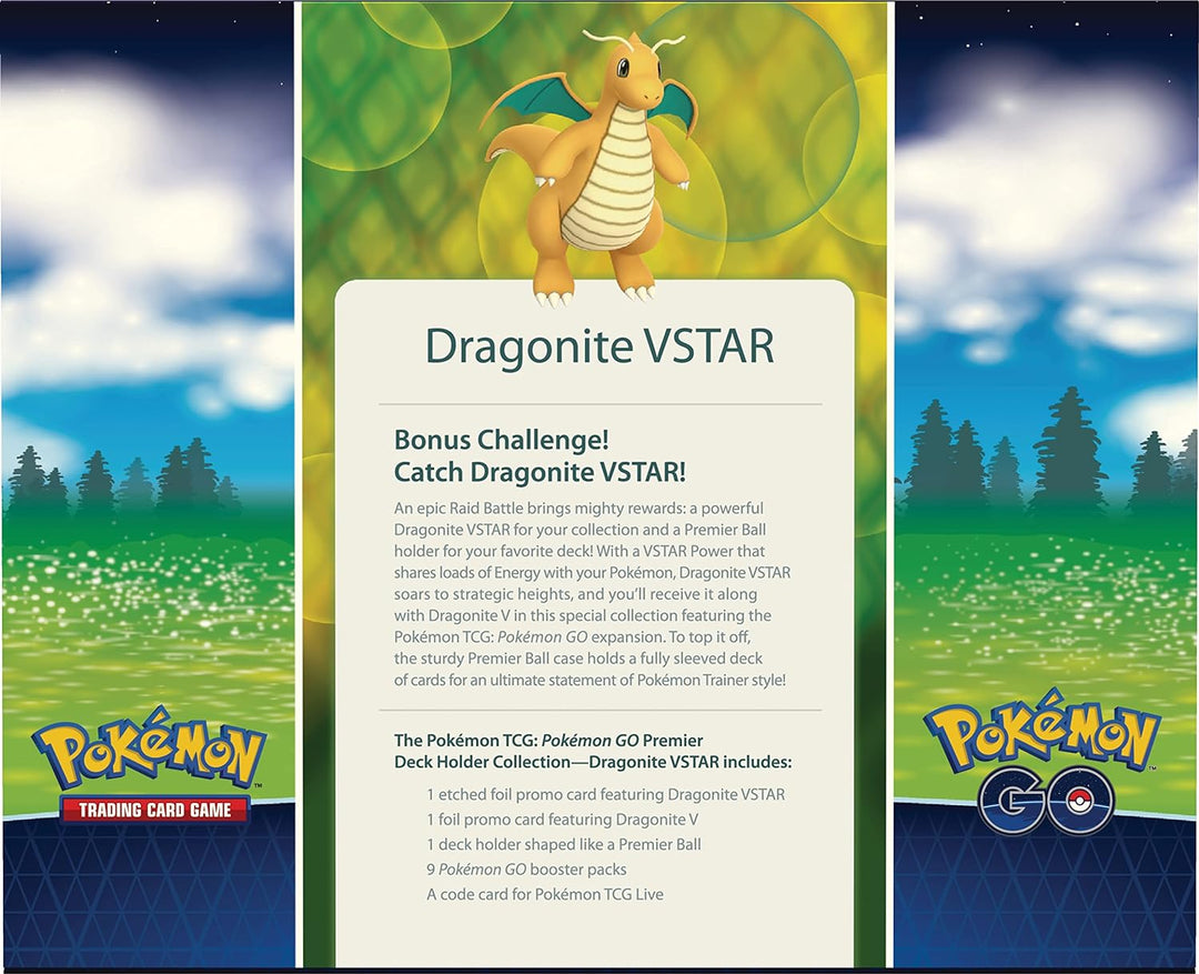 Pokémon GO Premier Deck Holder Collection Dragonite VSTAR Collection Box - EN Einzelbett, Einzelbett