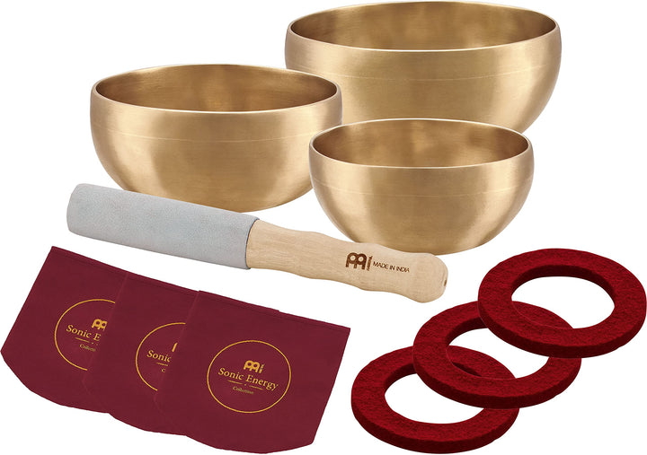 Sonic Energy Klangschalen Set Universal Series – 400/500/600 g – Handgefertigt – Für Meditation & Kl