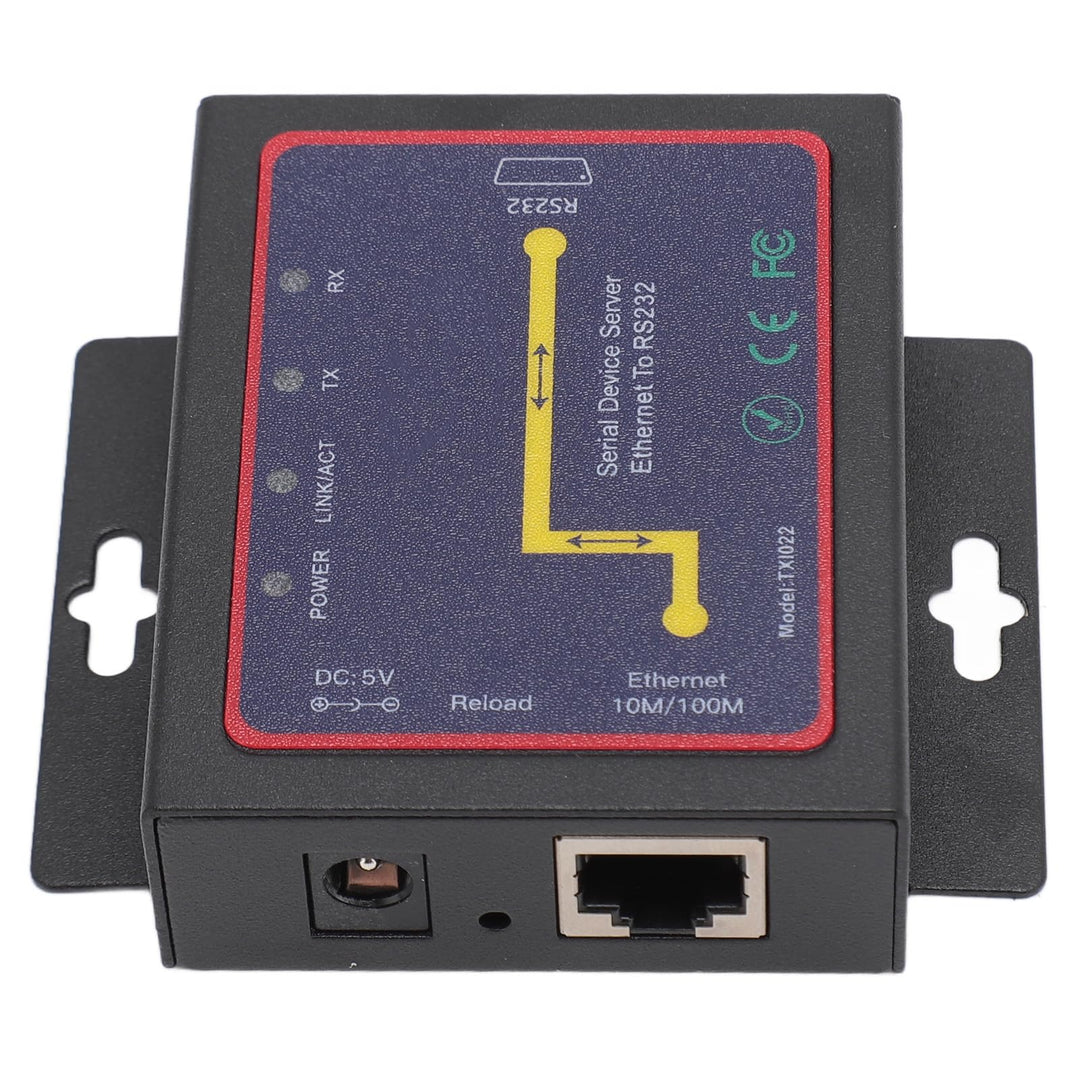 Asixxsix TXI022 RJ45 zu RS232 Serial Device Server, Iron RS232 zu IP Konverter Ethernet Bidirektiona