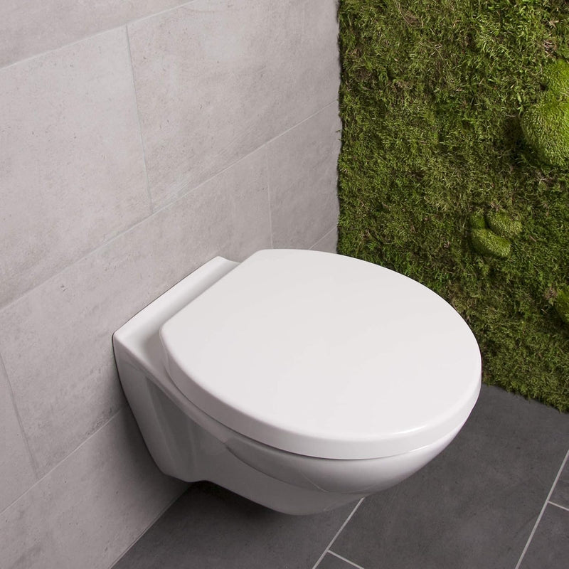 Bullseat® 2.1 WC Sitz weiss O-Form • Absenkautomatik/Softclose • abnehmbar • easyclean • Toilettende