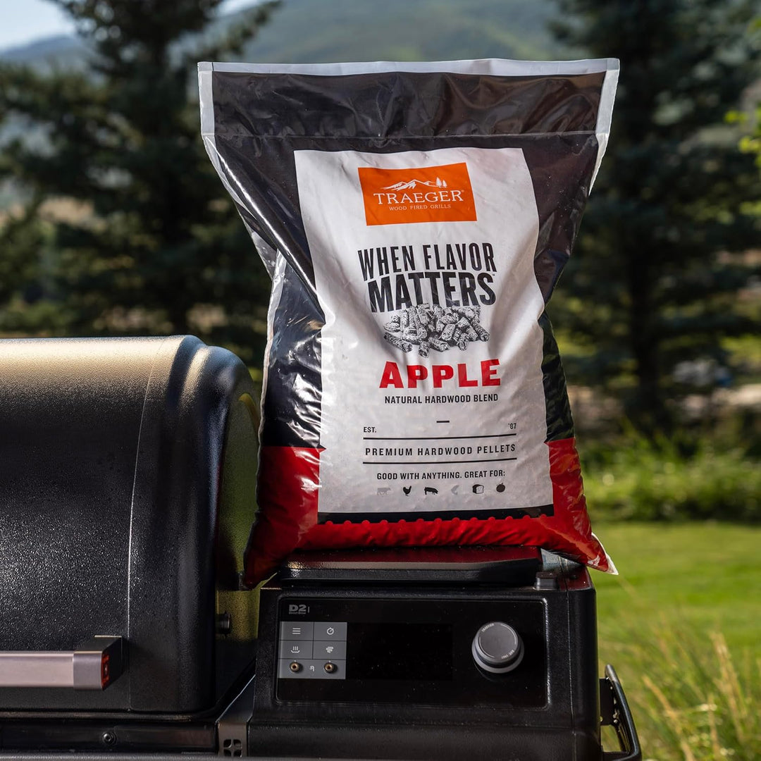 Traeger Grills Apple 100% Naturholzpellets für Smoker und Pelletgrills, BBQ, Backen, Braten und Gril