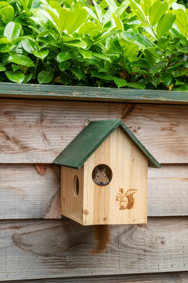 Lifetime Garden Eichhörnchen Futterhaus - Garten Zubehör - Nistkasten mit 3 Öffnungen - Inkl. Aufhän