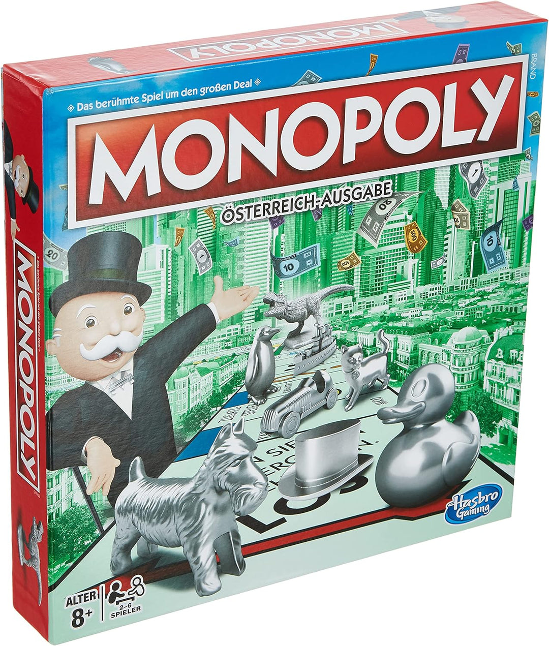 Hasbro Gaming C1009156 - Monopoly Classic österreichische Version Familienspiel Single, Single