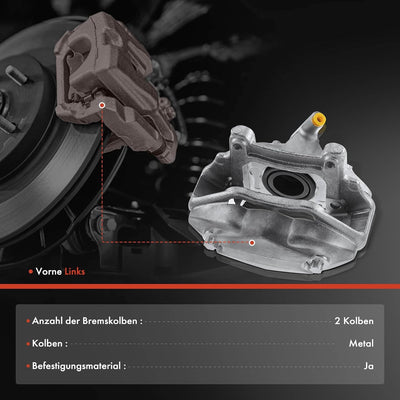 Frankberg Bremssattel Bremszange Vorne Links Kompatibel mit C-Klasse W203 CL203 S203 2001-2008 CLK C