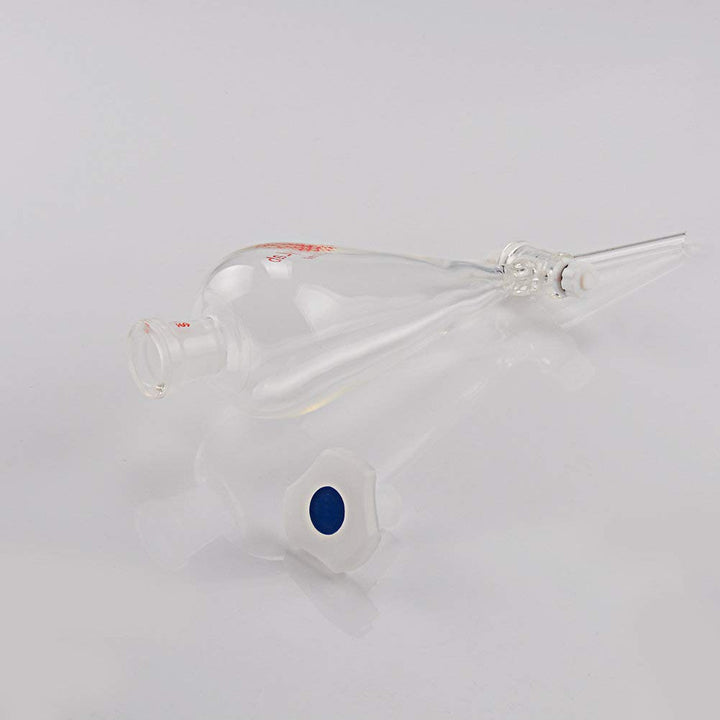 StonyLab 125 ml Trichter aus Borosilikatglas, Separatory Funnel, Schwerwandig Konisch mit 24/40 Gele
