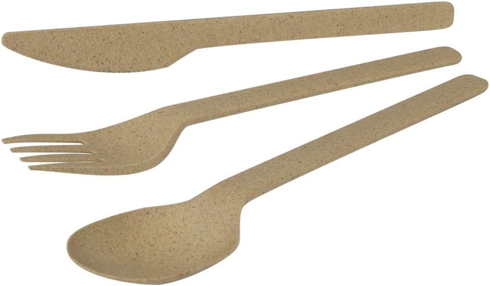 BIOZOYG Bio Mehrweg-Besteck Stabil Plastik-Besteck Löffel I Kompostierbares Besteck Bio-Kunststoff P