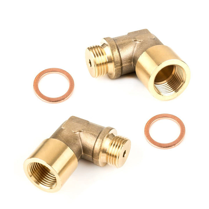 LST 2x Messing Lambdasonde Adapter Lambda Katalysator Verlängerung Dichtring