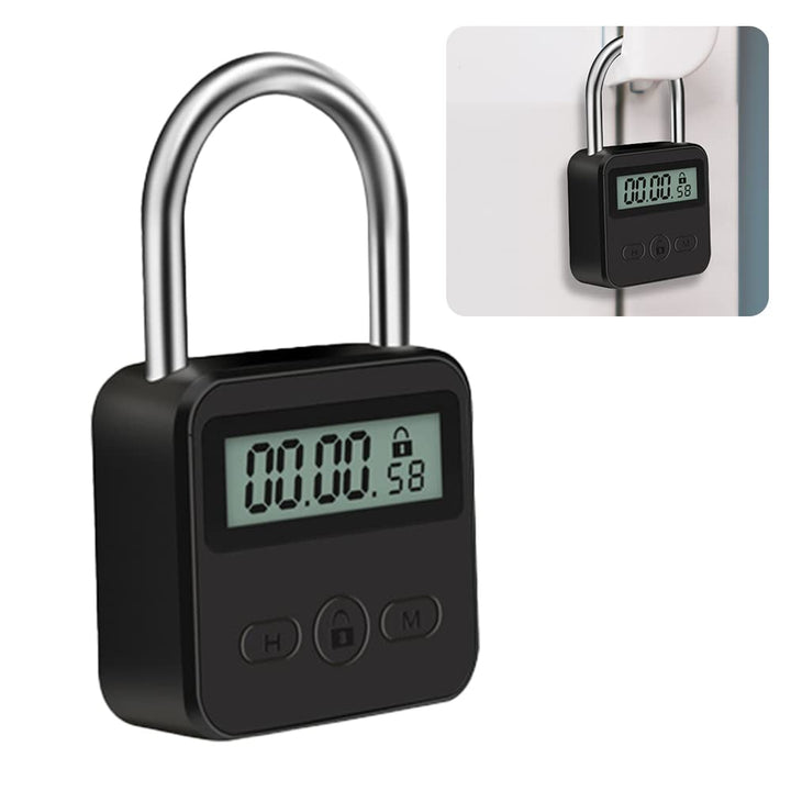 Mizikuu Digitales Zeitschloss, Smart Time Lock Mit LCD-Display, USB Sicherheits-Vorhängeschloss, Hea