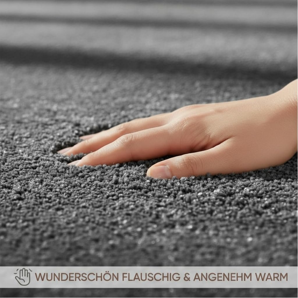 Fashion4Home Teppich Wohnzimmer – Einfarbig Teppich, Uni Teppich fürs Kinderzimmer, Schlafzimmer, Ar