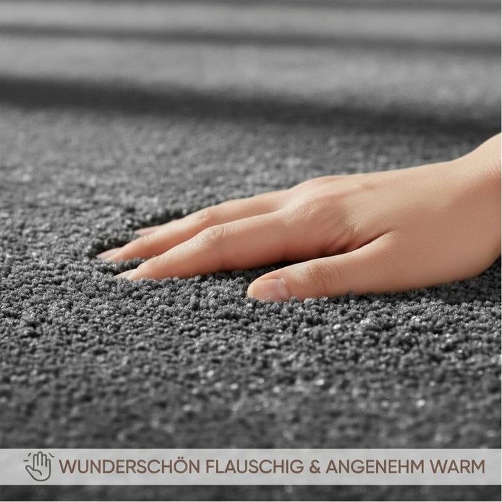 Fashion4Home Teppich Wohnzimmer – Einfarbig Teppich, Uni Teppich fürs Kinderzimmer, Schlafzimmer, Ar