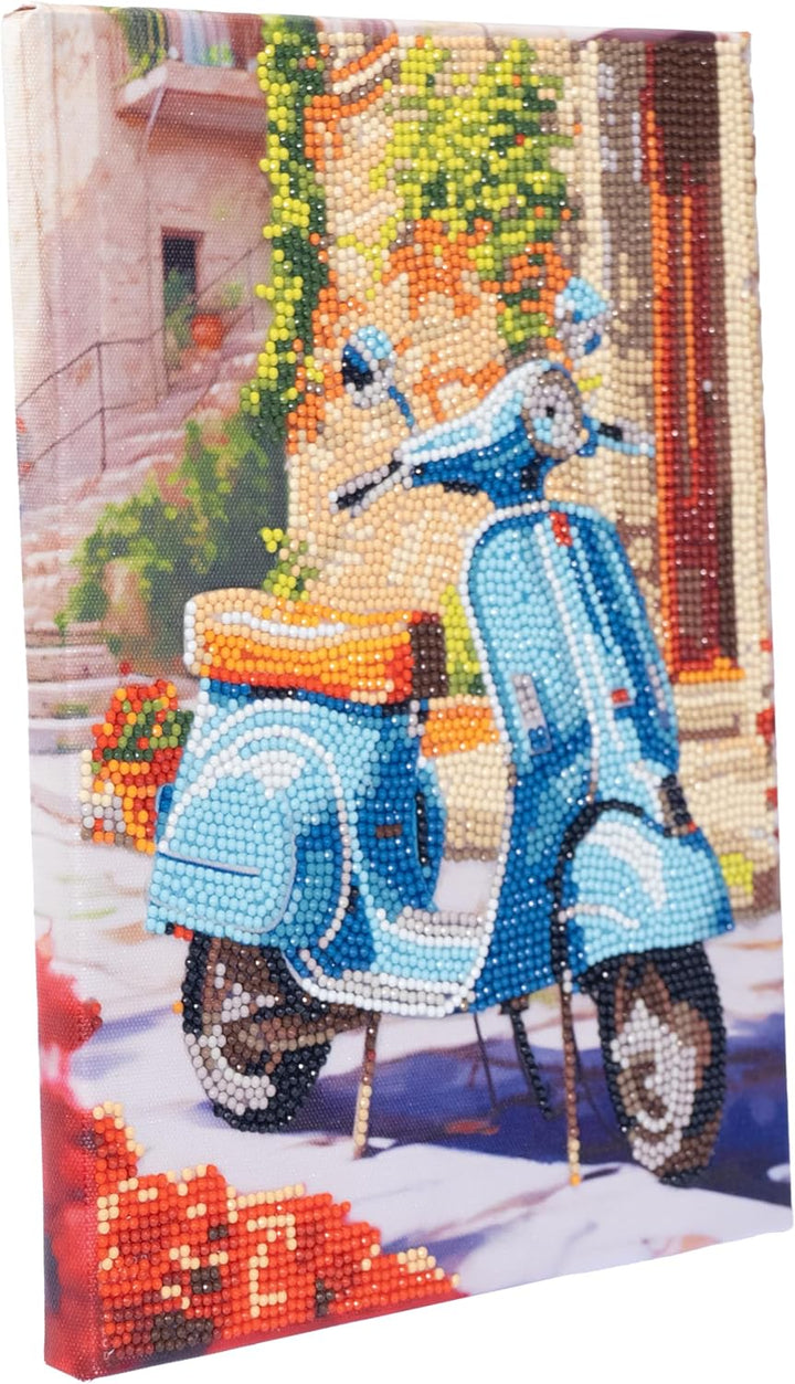 DIAMANTINY Level Up – Bild – Creative Art Diamond Painting Kit – Mosaik Retro Motorrad