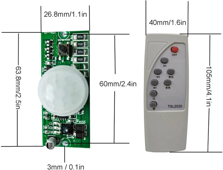 Haofy Solar-Lampen-Controller, Body-Induktions-Modul, Fernbedienung Solar Power Charging Controller