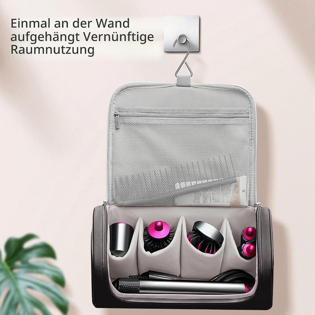 Reisetasche für Haartrockner, Tragbare Aufbewahrungstasche für Haartrockner mit Aufhängehaken, Wasse