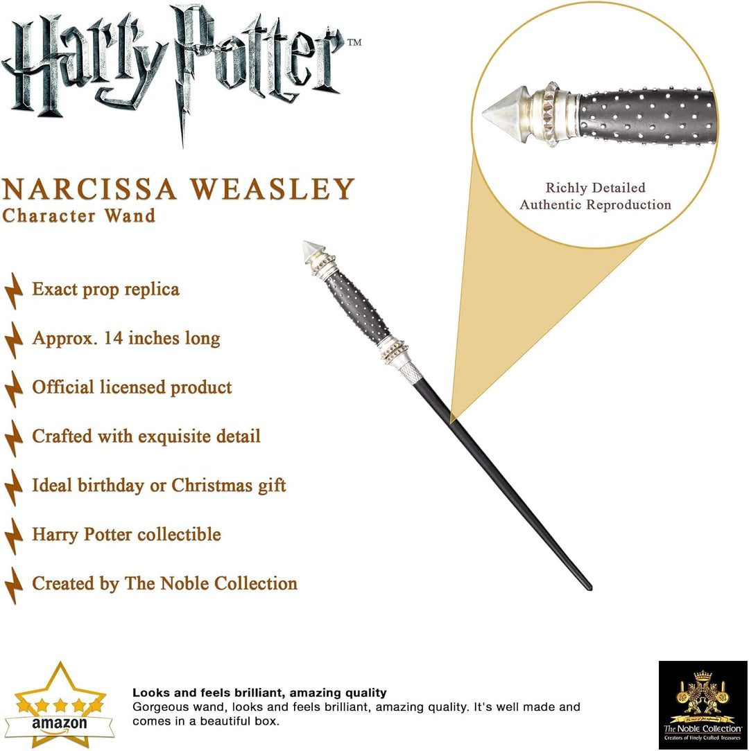 The Noble Collection - Narcissa Malfoy Character Wand - 14in (35cm) Wizarding World Wand with Name T