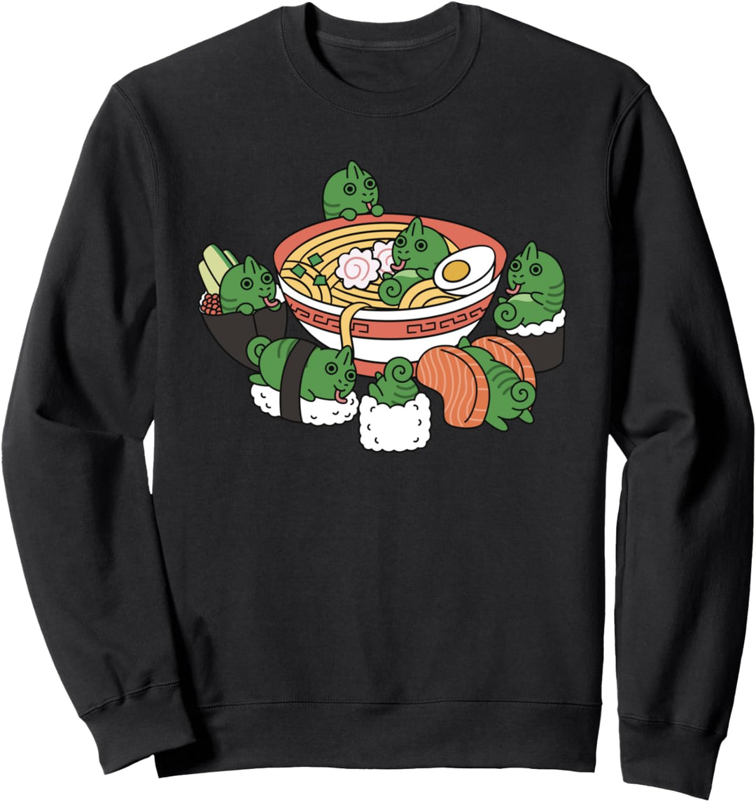 Ramen Sushi Chamäleons Haustier Sweatshirt
