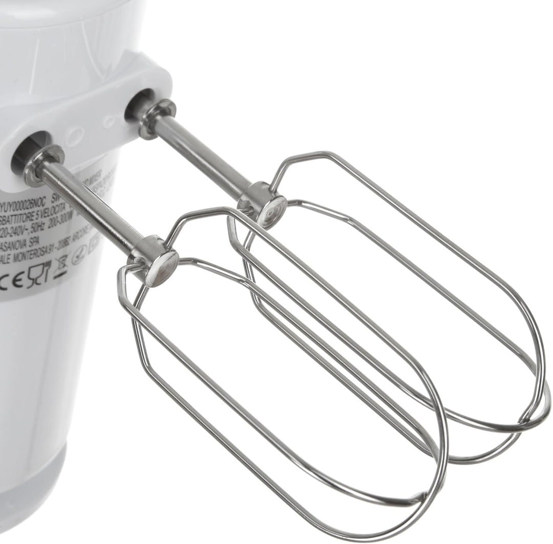Elektrischer Handmixer, 300 W, 5 Geschwindigkeiten, Rot