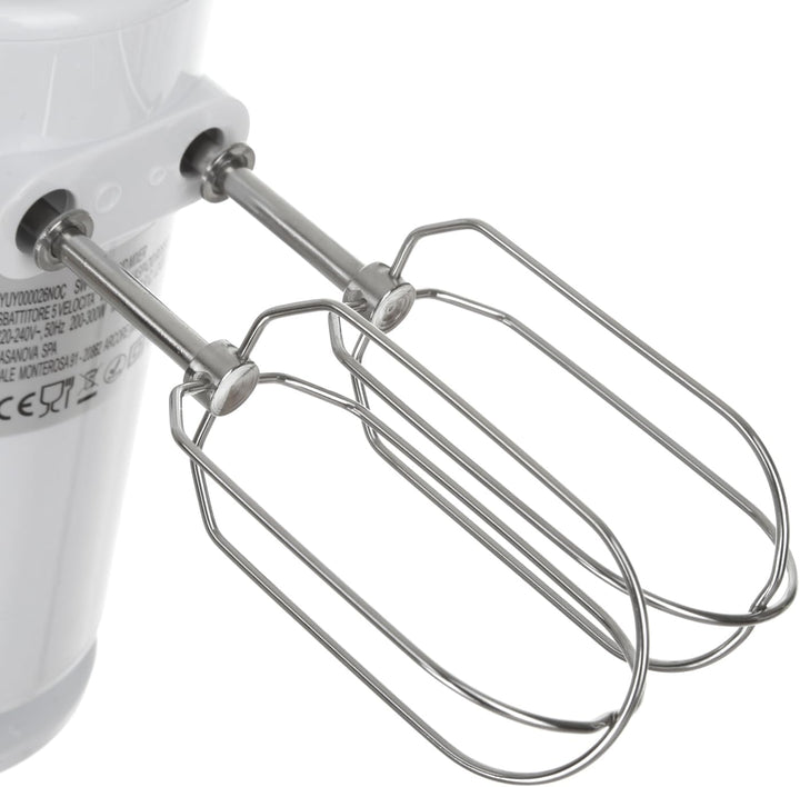 Elektrischer Handmixer, 300 W, 5 Geschwindigkeiten, Rot