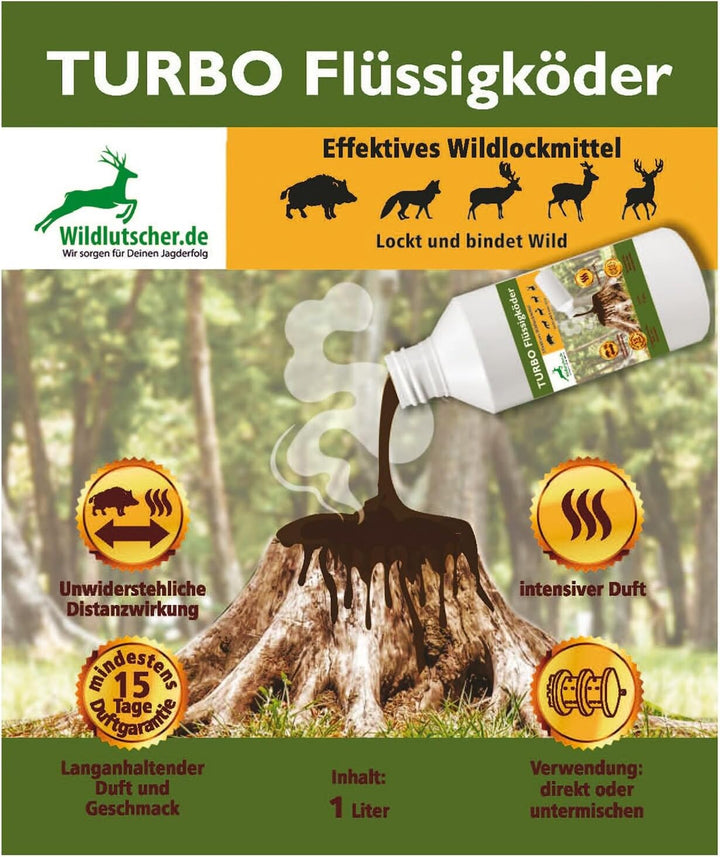 Wildlutscher Lockmittel Turbo Flüssigköder 1 Liter