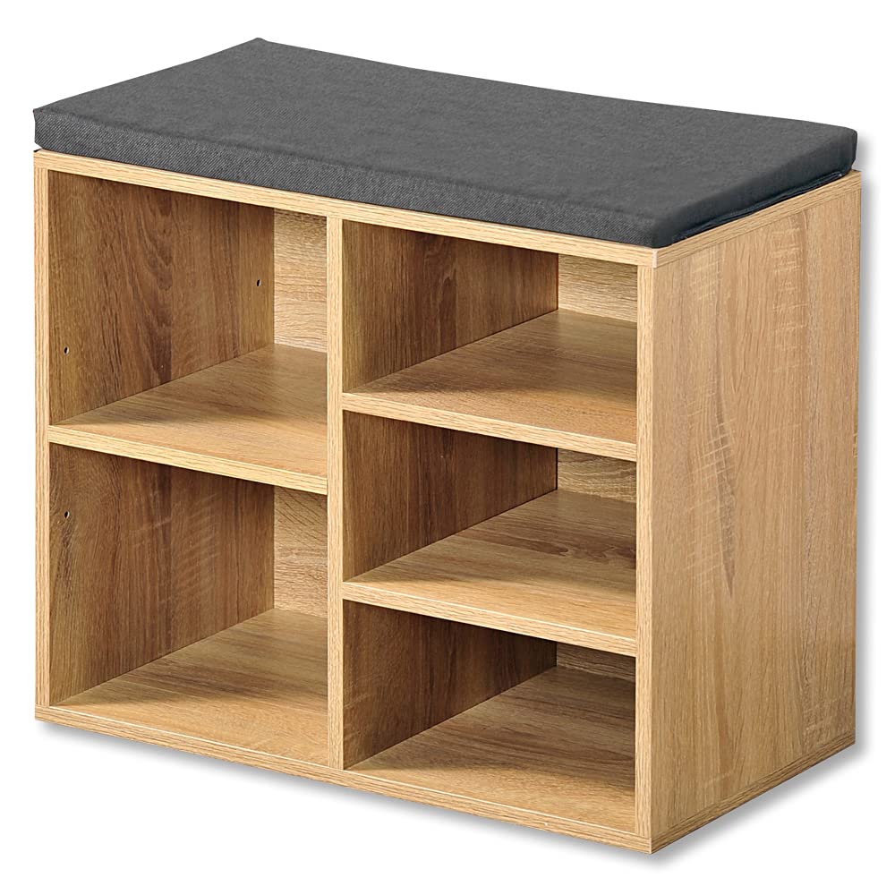 Kesper | Schuhschrank mit Sitzkissen, Material: Spanplatte, Masse: B: 51,5 x H: 29,5 x T: 48 cm, Far