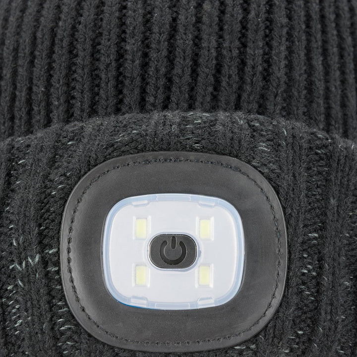 SEALSKINZ Wasserdichte LED-Rollmützenmütze für Kaltes Wetter – Schwarz, S/M
