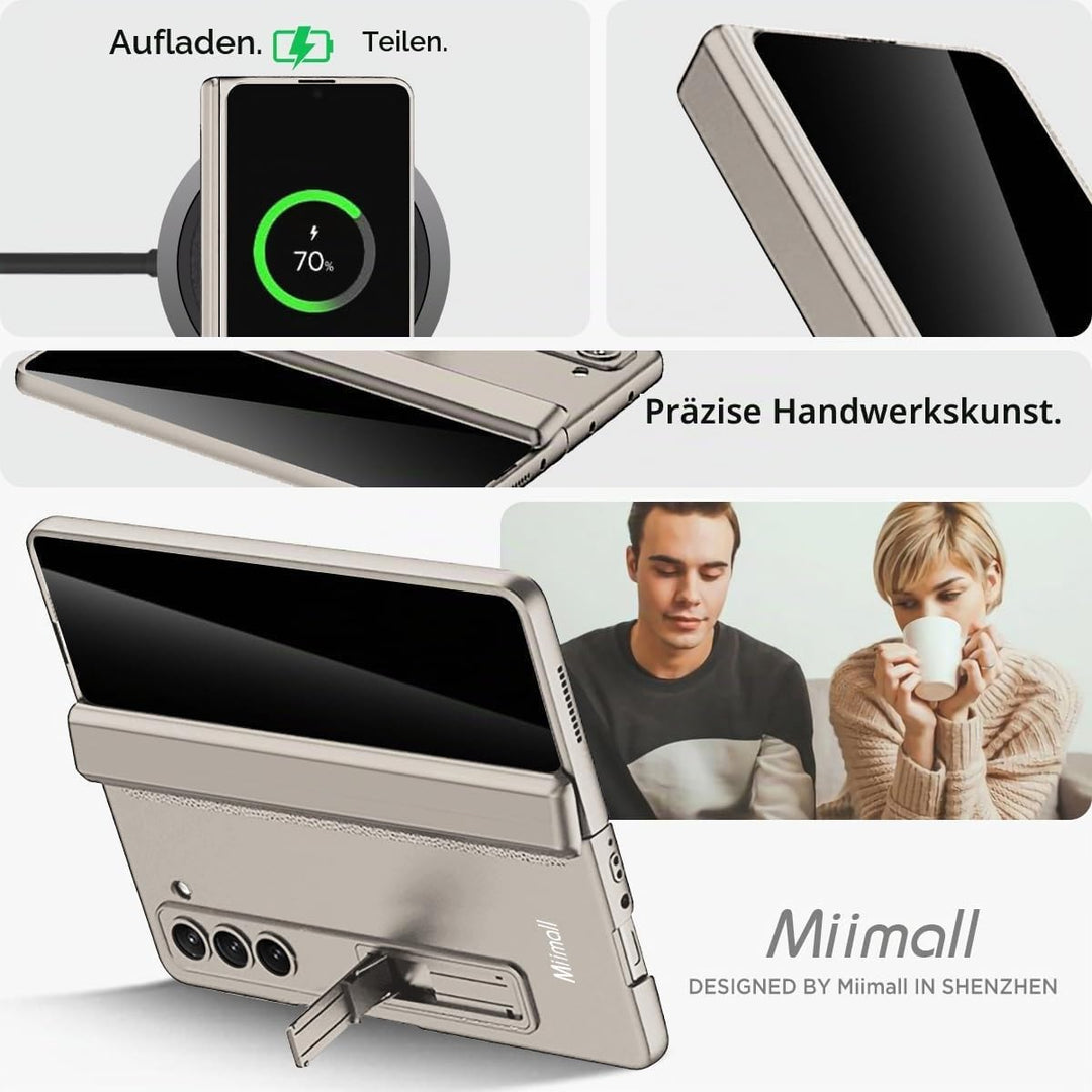 Miimall Kompatibel mit Samsung Galaxy Z Fold 6 Hülle mit Displayschutz Anti-Peeping+Magnetischer Sch