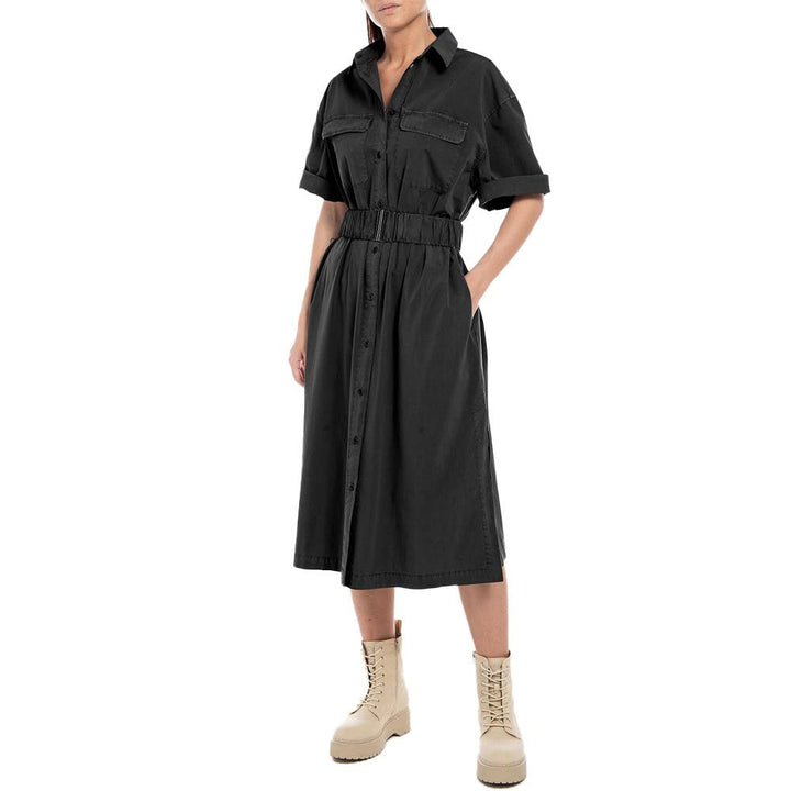 REPLAY Damen Kleid, XXS 099 Blackboard