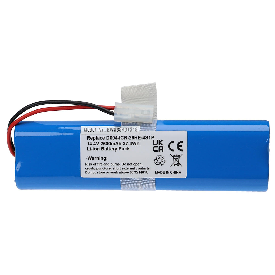 vhbw Akku kompatibel mit 360 S6 Staubsauger (2600mAh, 14,4V, Li-Ion)