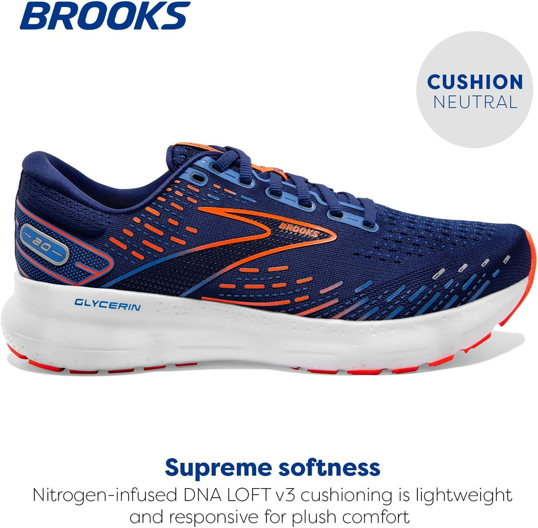 Brooks Men's Glycerin 20Running Shoe 42 EU Blue Depths Palace Blue Or, 42 EU Blue Depths Palace Blue