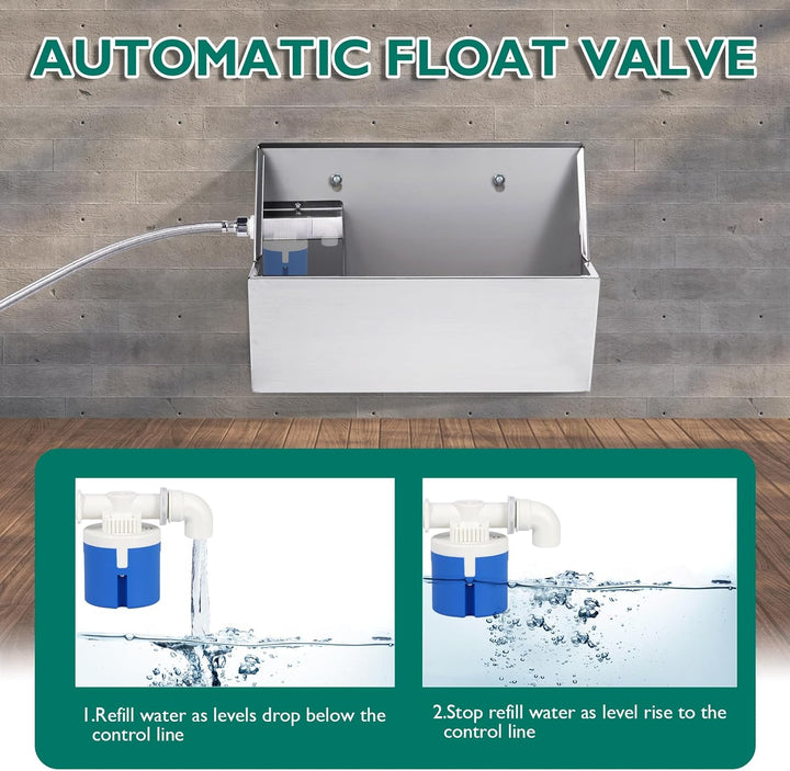 Automatischer Haustier-Wasserspender 8L, Selbstnachfüllender Wasserspender für Aussenbereich, Wasser
