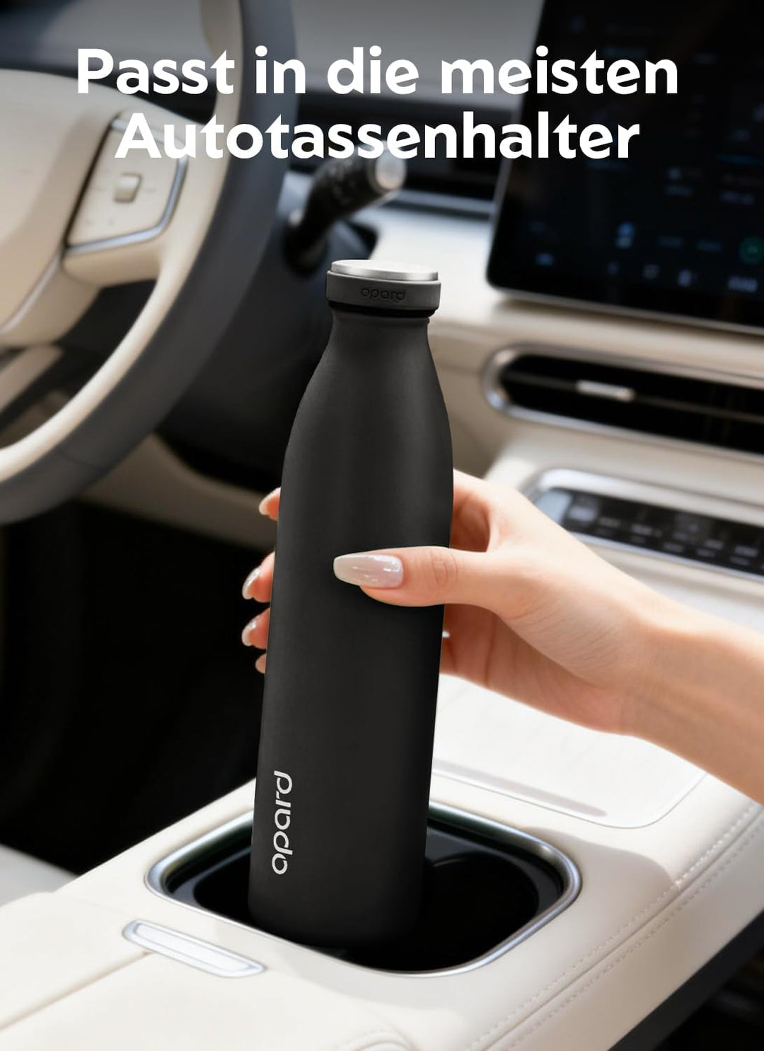 Opard Grip Thermosflasche 750ml, 36h Kalt & 12h Heiss Trinkflasche Edelstahl, Trinkflasche Kohlensäu