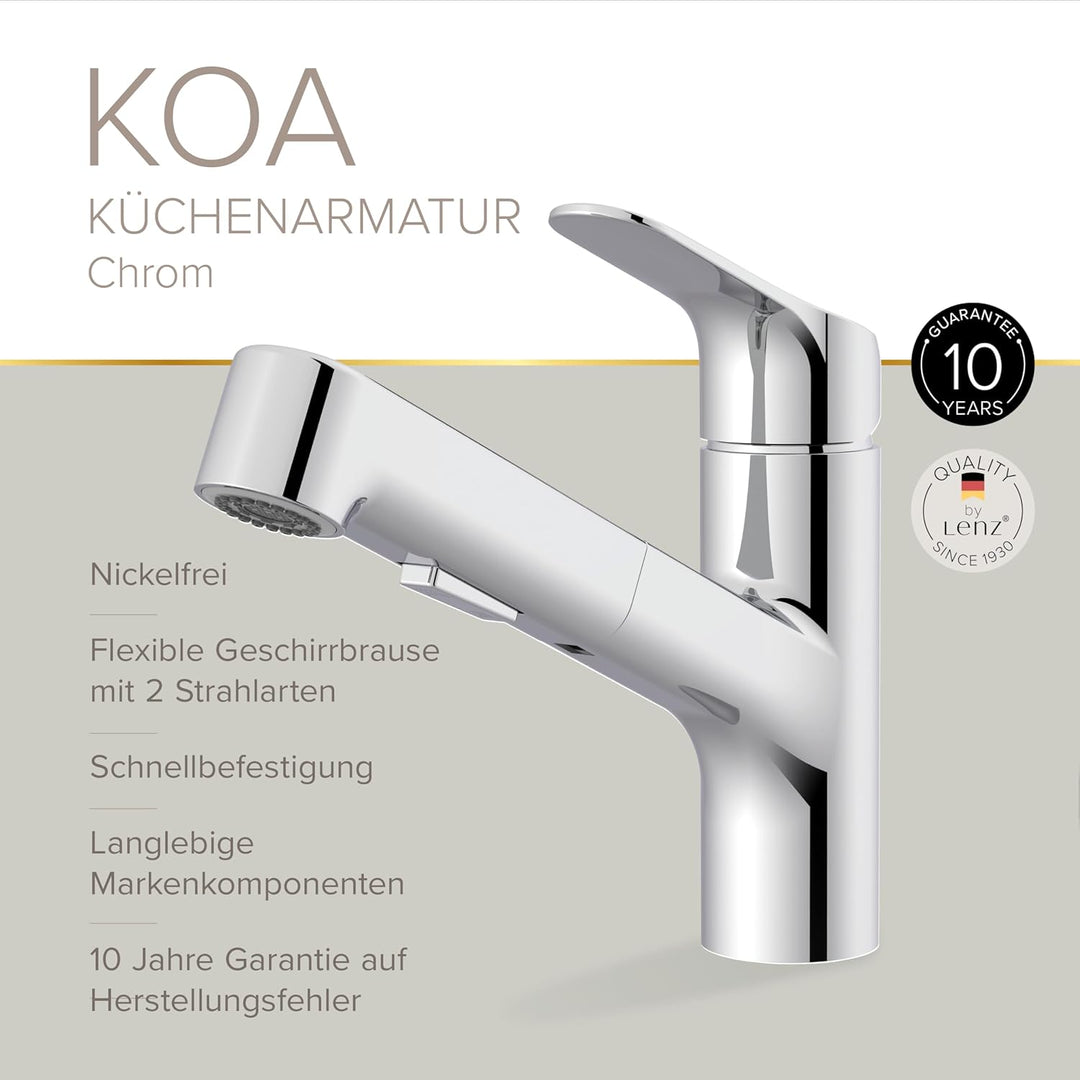 KOA/Küchenarmatur mit Handbrause, Chrom, Chrom