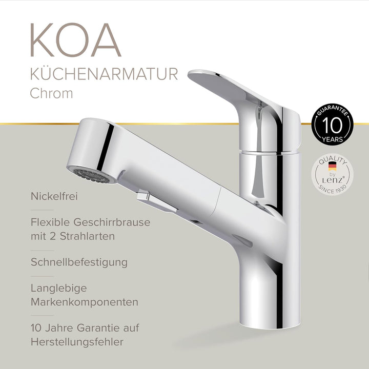 KOA/Küchenarmatur mit Handbrause, Chrom, Chrom
