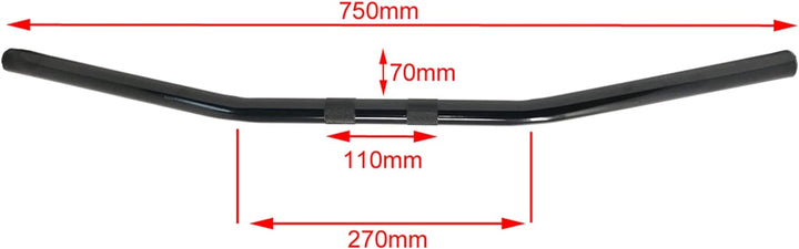 Motorrad Lenker 25mm 1" Widerstand Stangen Für Streetfighter Cruiser Muscle Projekt