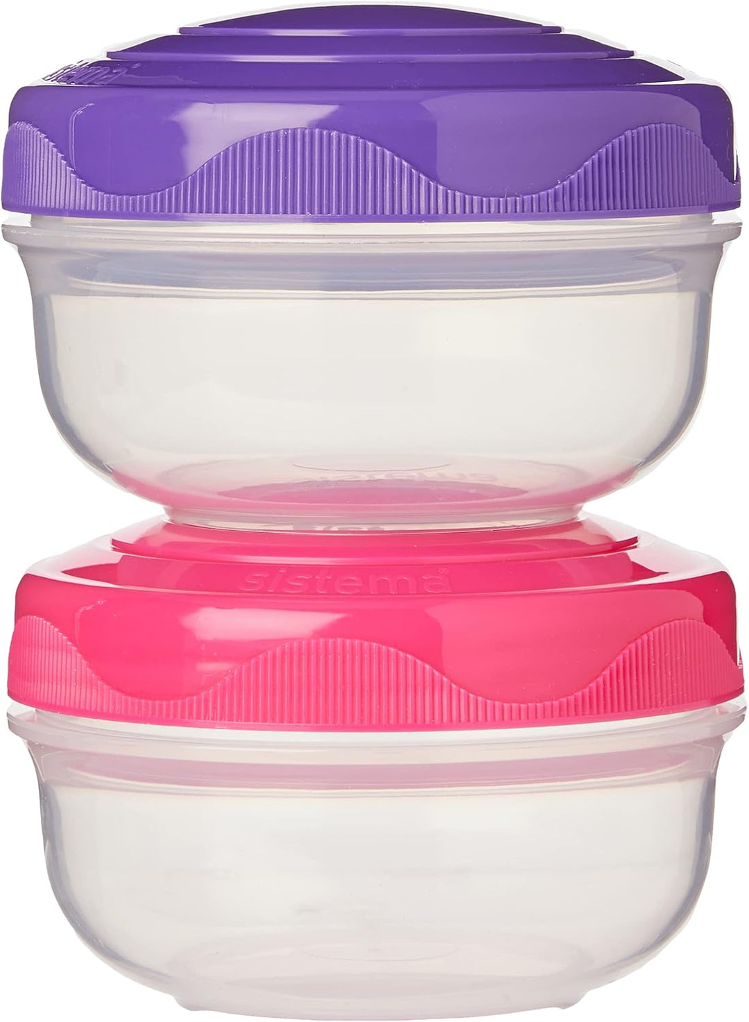 Sistema Snack Pots to GO | 210 ml | Stapelbare Snackboxen mit Deckel | BPA-frei | gemischte Farben |
