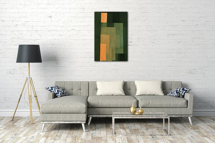 Leinwand (60x80cm): Paul Klee - Turm in Orange und Grün 60x80 cm, 60x80 cm