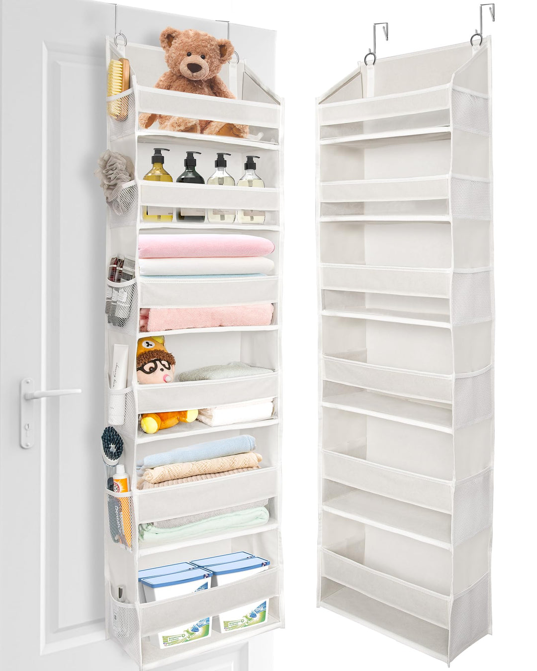 ULG Over The Door Organizer mit 6 grossen Fächern, 12 Seitentaschen, 50lbs Gewichtskapazität für Sch