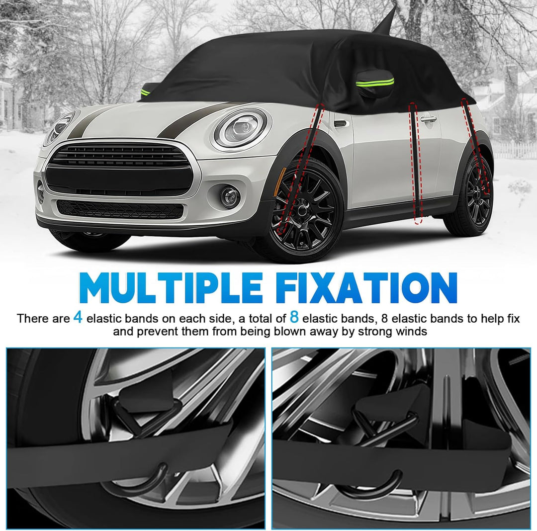 Autoabdeckung Wasserdicht Ersatz für Mini Cooper 3 Door 2000-2026 Mini Hardtop, Sonnenfest Hälfte Au