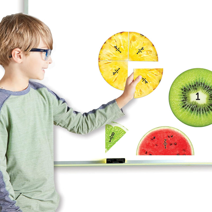 Fractions de fruits aimantées de Learning Resources, apprentissage des nombres pour enfants, maths,