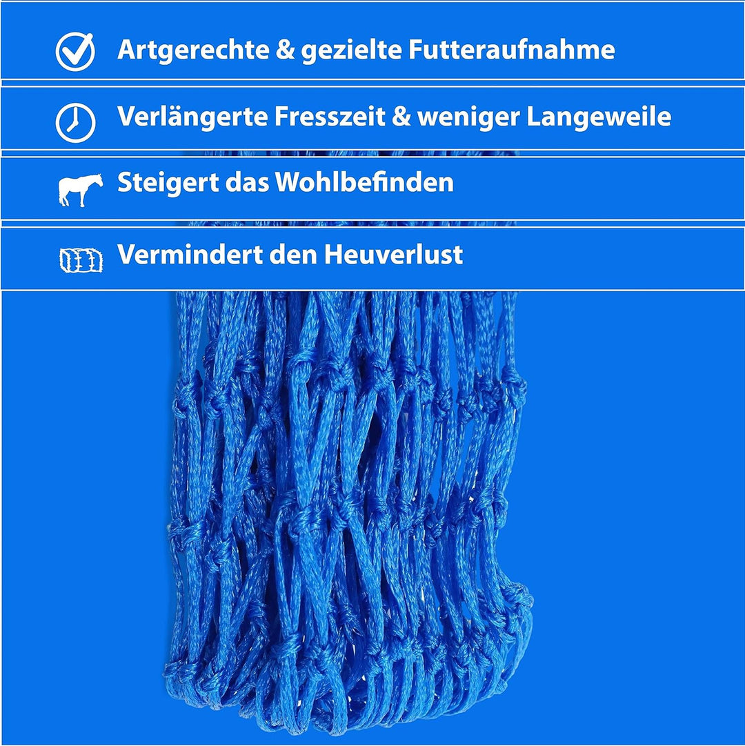Extra grosses Heunetz für Pferde – 5cmx5cm Maschen - artgerechte Fütterung verbesserte Verdauung Heu