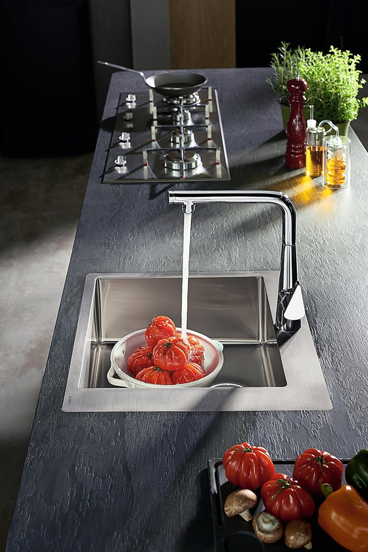 hansgrohe Metris Select Einhebel-Küchenarmatur, Komfort-Höhe 260 mm, Chrom ohne Schlauchbox / ohne A