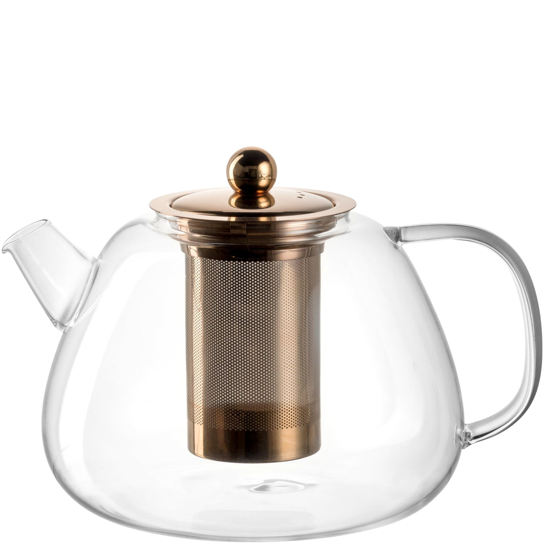 LEONARDO Tè per Te Teekanne mit herausnehmbarem Siebeinsatz - Teekessel aus Glas mit Deckel und Grif