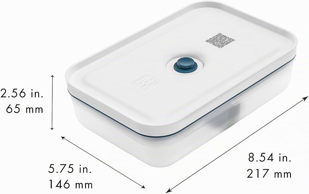 ZWILLING Fresh &amp; Save Vakuum Lunchbox, Grösse L flach, Kunststoff, Semitransparent-La Mer Semitransp