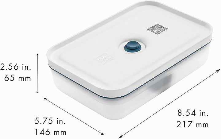 ZWILLING Fresh &amp; Save Vakuum Lunchbox, Grösse L flach, Kunststoff, Semitransparent-La Mer Semitransp