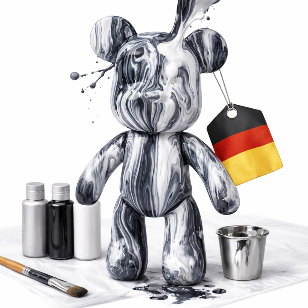 Worldwide DIY Bär zum Bemalen – Kreatives Mal-Set für Erwachsene & Kinder | Bärenfigur inkl. 3 Farbe