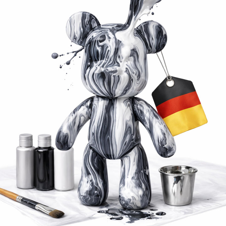 Worldwide DIY Bär zum Bemalen – Kreatives Mal-Set für Erwachsene & Kinder | Bärenfigur inkl. 3 Farbe